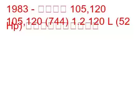 1983 - シュコダ 105,120
105,120 (744) 1.2 120 L (52 Hp) 燃料消費量と技術仕様