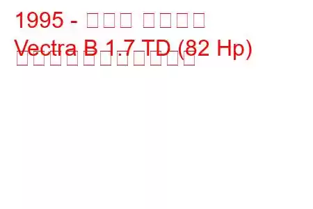 1995 - オペル ベクトラ
Vectra B 1.7 TD (82 Hp) の燃料消費量と技術仕様