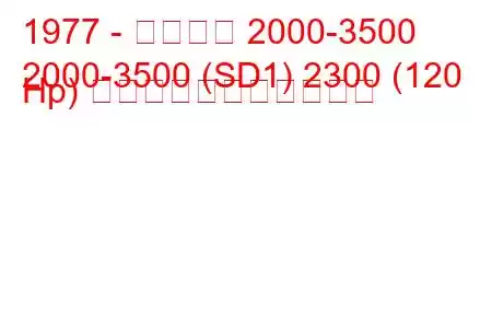 1977 - ローバー 2000-3500
2000-3500 (SD1) 2300 (120 Hp) の燃料消費量と技術仕様