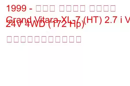 1999 - スズキ グランド ビターラ
Grand Vitara XL-7 (HT) 2.7 i V6 24V 4WD (172 Hp) の燃料消費量と技術仕様