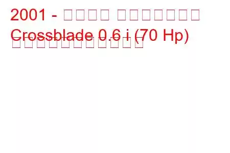 2001 - スマート クロスブレード
Crossblade 0.6 i (70 Hp) の燃料消費量と技術仕様