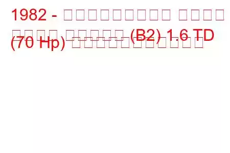 1982 - フォルクスワーゲン パサート
パサート バリアント (B2) 1.6 TD (70 Hp) の燃料消費量と技術仕様