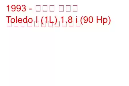 1993 - セアト トレド
Toledo I (1L) 1.8 i (90 Hp) の燃料消費量と技術仕様