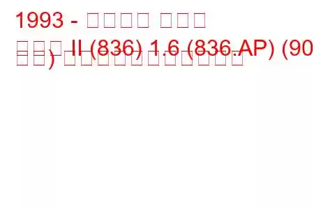 1993 - ランチア デルタ
デルタ II (836) 1.6 (836.AP) (90 馬力) の燃料消費量と技術仕様