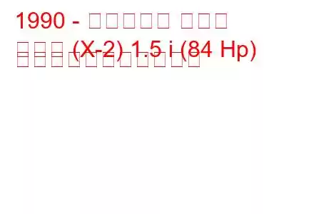 1990 - ヒュンダイ ポニー
ポニー (X-2) 1.5 i (84 Hp) の燃料消費量と技術仕様