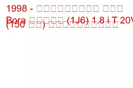 1998 - フォルクスワーゲン ボーラ
Bora バリアント (1J6) 1.8 i T 20V (150 馬力) 燃料消費量と技術仕様