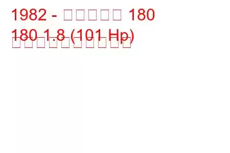 1982 - タルボット 180
180 1.8 (101 Hp) 燃料消費量と技術仕様