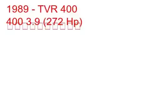 1989 - TVR 400
400 3.9 (272 Hp) 燃料消費量と技術仕様