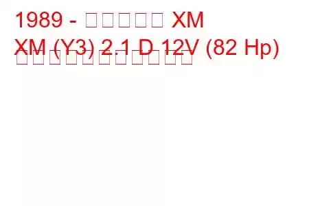 1989 - シトロエン XM
XM (Y3) 2.1 D 12V (82 Hp) の燃料消費量と技術仕様