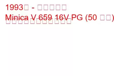 1993年 - 三菱ミニカ
Minica V 659 16V PG (50 馬力) の燃料消費量と技術仕様