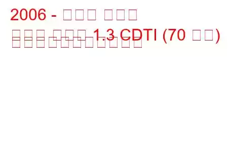 2006 - オペル コンボ
コンボ ツアー 1.3 CDTI (70 馬力) の燃料消費量と技術仕様