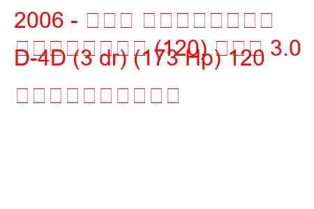 2006 - トヨタ ランドクルーザー
ランドクルーザー (120) プラド 3.0 D-4D (3 dr) (173 Hp) 120 燃料消費量と技術仕様