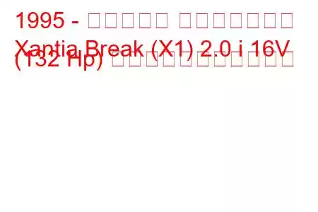 1995 - シトロエン エグザンティア
Xantia Break (X1) 2.0 i 16V (132 Hp) の燃料消費量と技術仕様