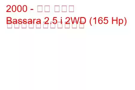 2000 - 日産 バサラ
Bassara 2.5 i 2WD (165 Hp) の燃料消費量と技術仕様