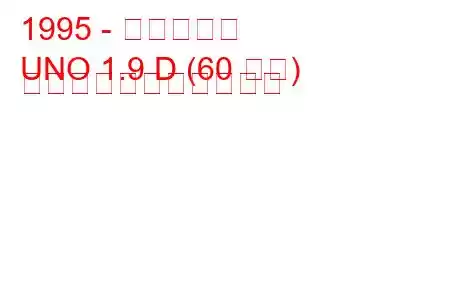 1995 - フィアット
UNO 1.9 D (60 馬力) の燃料消費量と技術仕様