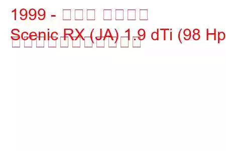 1999 - ルノー セニック
Scenic RX (JA) 1.9 dTi (98 Hp) の燃料消費量と技術仕様