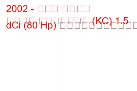 2002 - ルノー カングー
カングー パッセンジャー (KC) 1.5 dCi (80 Hp) の燃料消費量と技術仕様