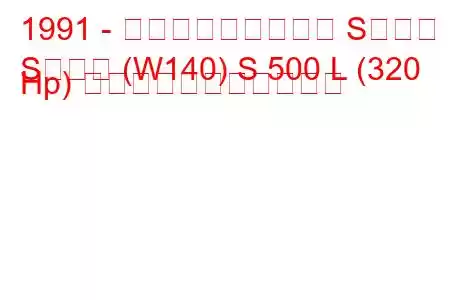 1991 - メルセデス・ベンツ Sクラス
Sクラス (W140) S 500 L (320 Hp) の燃料消費量と技術仕様