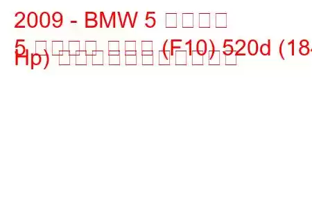 2009 - BMW 5 シリーズ
5 シリーズ セダン (F10) 520d (184 Hp) の燃料消費量と技術仕様