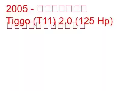 2005 - チェリーティゴ
Tiggo (T11) 2.0 (125 Hp) の燃料消費量と技術仕様