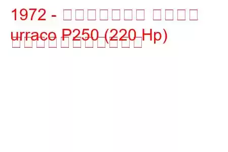 1972 - ランボルギーニ ウラッコ
urraco P250 (220 Hp) の燃料消費量と技術仕様
