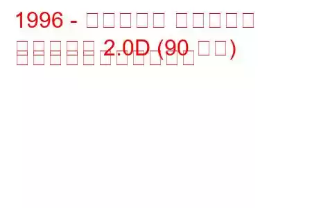 1996 - シトロエン ベルランゴ
ベルランゴ 2.0D (90 馬力) の燃料消費量と技術仕様