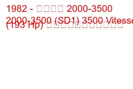 1982 - ローバー 2000-3500
2000-3500 (SD1) 3500 Vitesse (193 Hp) の燃料消費量と技術仕様