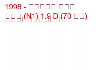 1998 - シトロエン クサラ
クサラ (N1) 1.9 D (70 馬力) の燃料消費量と技術仕様