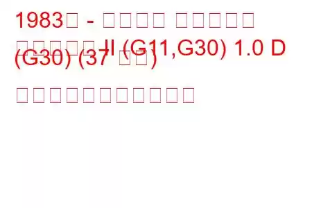 1983年 - ダイハツ シャレード
シャレード II (G11,G30) 1.0 D (G30) (37 馬力) の燃料消費量と技術仕様