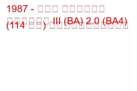 1987 - ホンダ プレリュード
プレリュード III (BA) 2.0 (BA4) (114 馬力) の燃料消費量と技術仕様