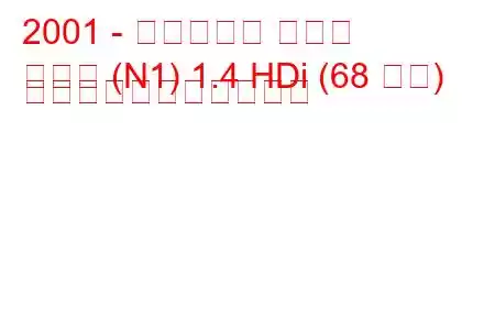 2001 - シトロエン クサラ
クサラ (N1) 1.4 HDi (68 馬力) の燃料消費量と技術仕様