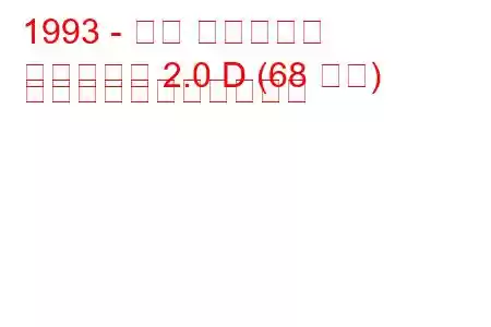 1993 - タタ エステート
エステート 2.0 D (68 馬力) の燃料消費量と技術仕様