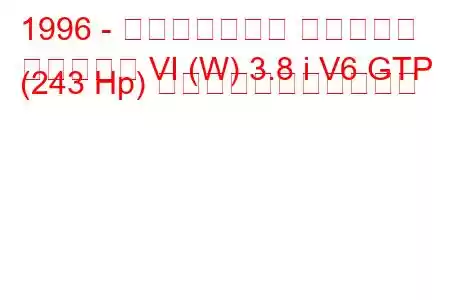 1996 - ポンティアック グランプリ
グランプリ VI (W) 3.8 i V6 GTP (243 Hp) の燃料消費量と技術仕様