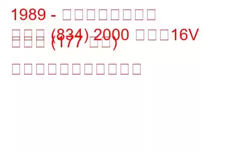 1989 - ランチアのテーマ
テーマ (834) 2000 つまり16V ターボ (177 馬力) の燃料消費量と技術仕様