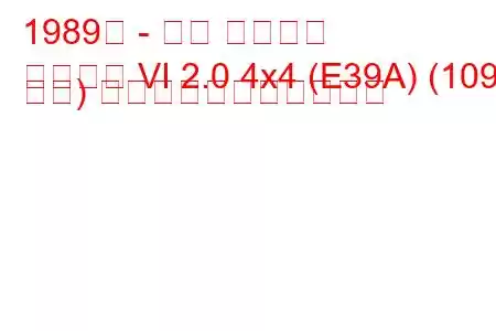 1989年 - 三菱 ギャラン
ギャラン VI 2.0 4x4 (E39A) (109 馬力) の燃料消費量と技術仕様