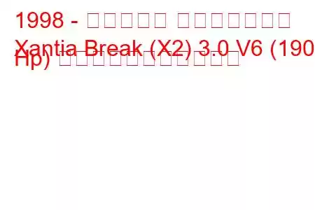 1998 - シトロエン エグザンティア
Xantia Break (X2) 3.0 V6 (190 Hp) の燃料消費量と技術仕様