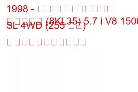 1998 - ホールデン サバーバン
サバーバン (8KL35) 5.7 i V8 1500 SL 4WD (255 馬力) の燃料消費量と技術仕様
