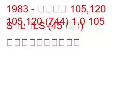 1983 - シュコダ 105,120
105,120 (744) 1.0 105 S、L、LS (45 馬力) 燃料消費量と技術仕様