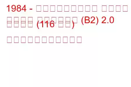 1984 - フォルクスワーゲン パサート
パサート ヴァリアント (B2) 2.0 シンクロ (116 馬力) の燃料消費量と技術仕様