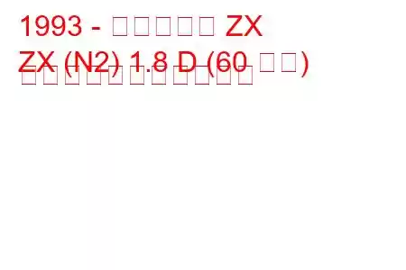 1993 - シトロエン ZX
ZX (N2) 1.8 D (60 馬力) の燃料消費量と技術仕様