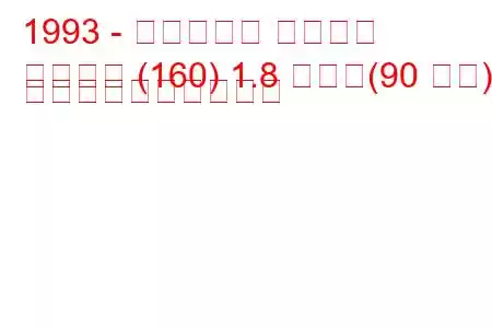 1993 - フィアット ティーポ
活版印刷 (160) 1.8 つまり(90 馬力) 燃料消費量と技術仕様