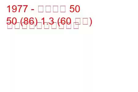 1977 - アウディ 50
50 (86) 1.3 (60 馬力) 燃料消費量と技術仕様
