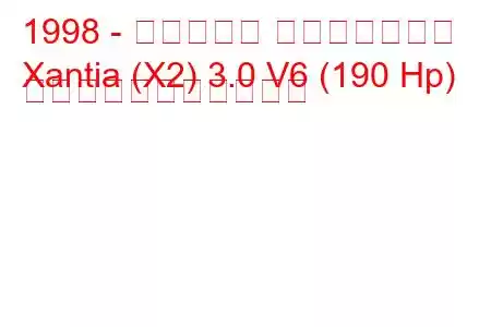 1998 - シトロエン エグザンティア
Xantia (X2) 3.0 V6 (190 Hp) の燃料消費量と技術仕様