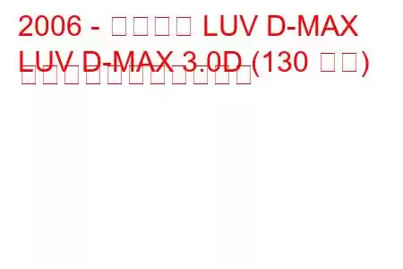 2006 - シボレー LUV D-MAX
LUV D-MAX 3.0D (130 馬力) の燃料消費量と技術仕様