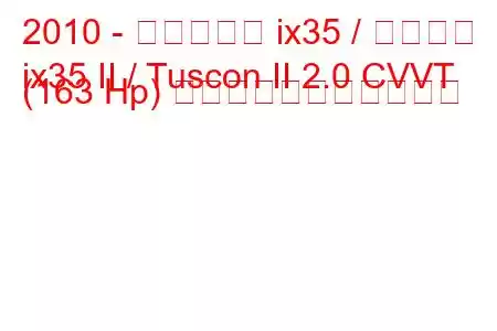 2010 - ヒュンダイ ix35 / ツーソン
ix35 II / Tuscon II 2.0 CVVT (163 Hp) の燃料消費量と技術仕様