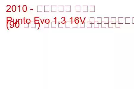 2010 - フィアット プント
Punto Evo 1.3 16V マルチジェット (90 馬力) の燃料消費量と技術仕様
