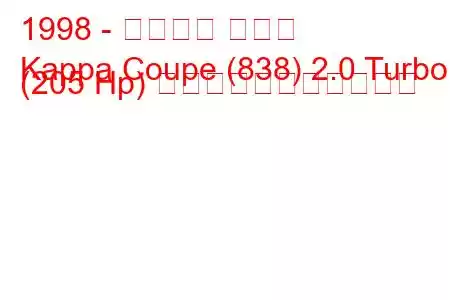 1998 - ランチア カッパ
Kappa Coupe (838) 2.0 Turbo (205 Hp) の燃料消費量と技術仕様