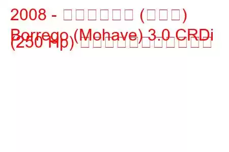 2008 - キア・ボレゴ (モハベ)
Borrego (Mohave) 3.0 CRDi (250 Hp) の燃料消費量と技術仕様