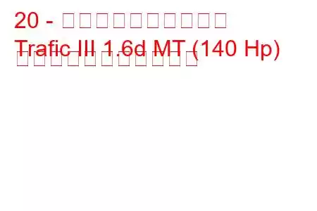 20 - ルノー・トラフィック
Trafic III 1.6d MT (140 Hp) の燃料消費量と技術仕様