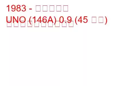 1983 - フィアット
UNO (146A) 0.9 (45 馬力) 燃料消費量と技術仕様